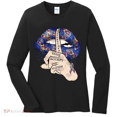 Don't Judge What You Don't Understand Autism Awareness Lip Women's Long Sleeve Shirt