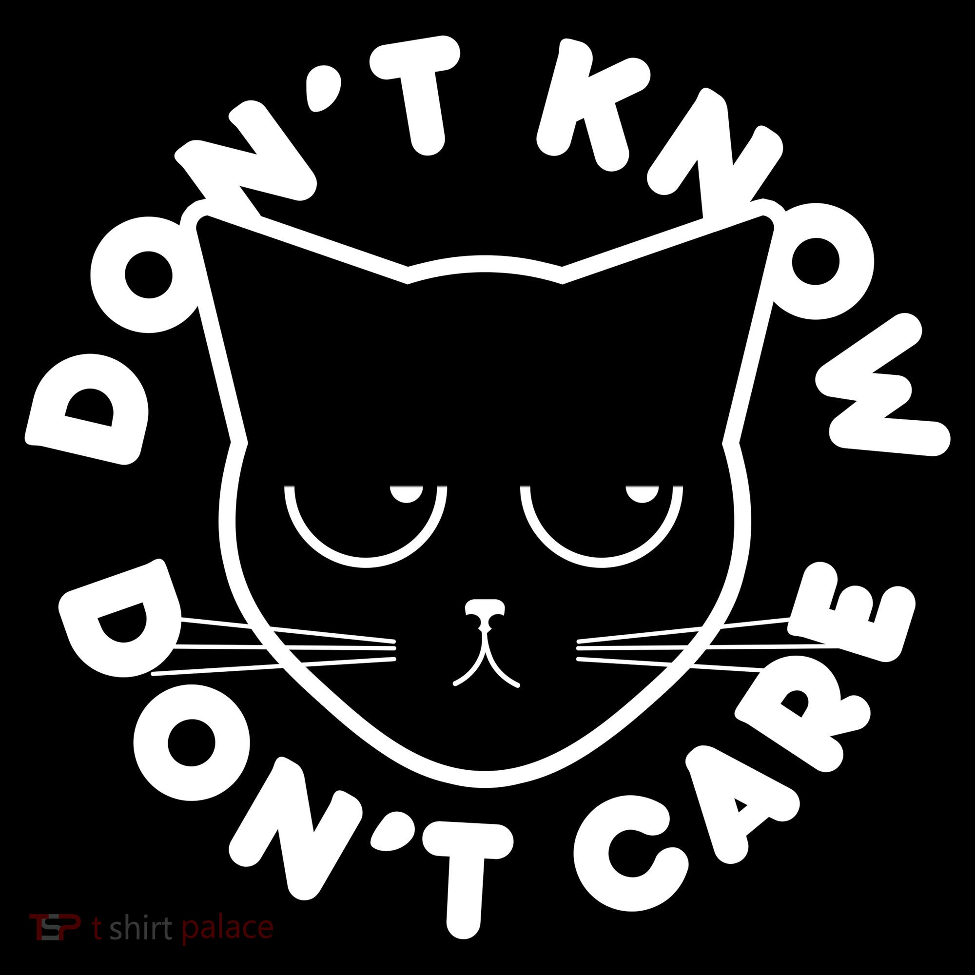 Don't Know Don't Care Funny Cat Apron