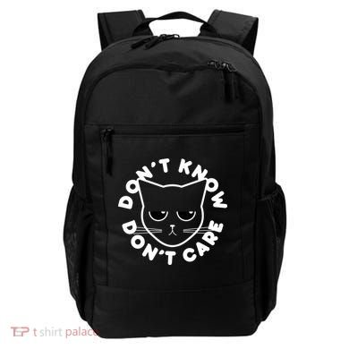 Don't Know Don't Care Funny Cat Backpack