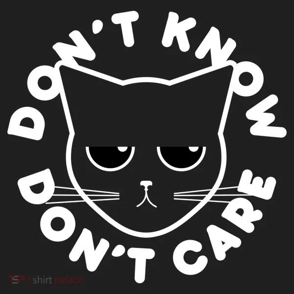 Don't Know Don't Care Funny Cat Beanie