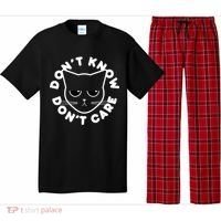 Don't Know Don't Care Funny Cat Pajama Set thumb 0