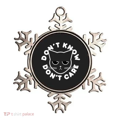 Don't Know Don't Care Funny Cat Ornament