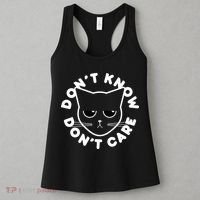 Don't Know Don't Care Funny Cat Women's Tank Top thumb 3
