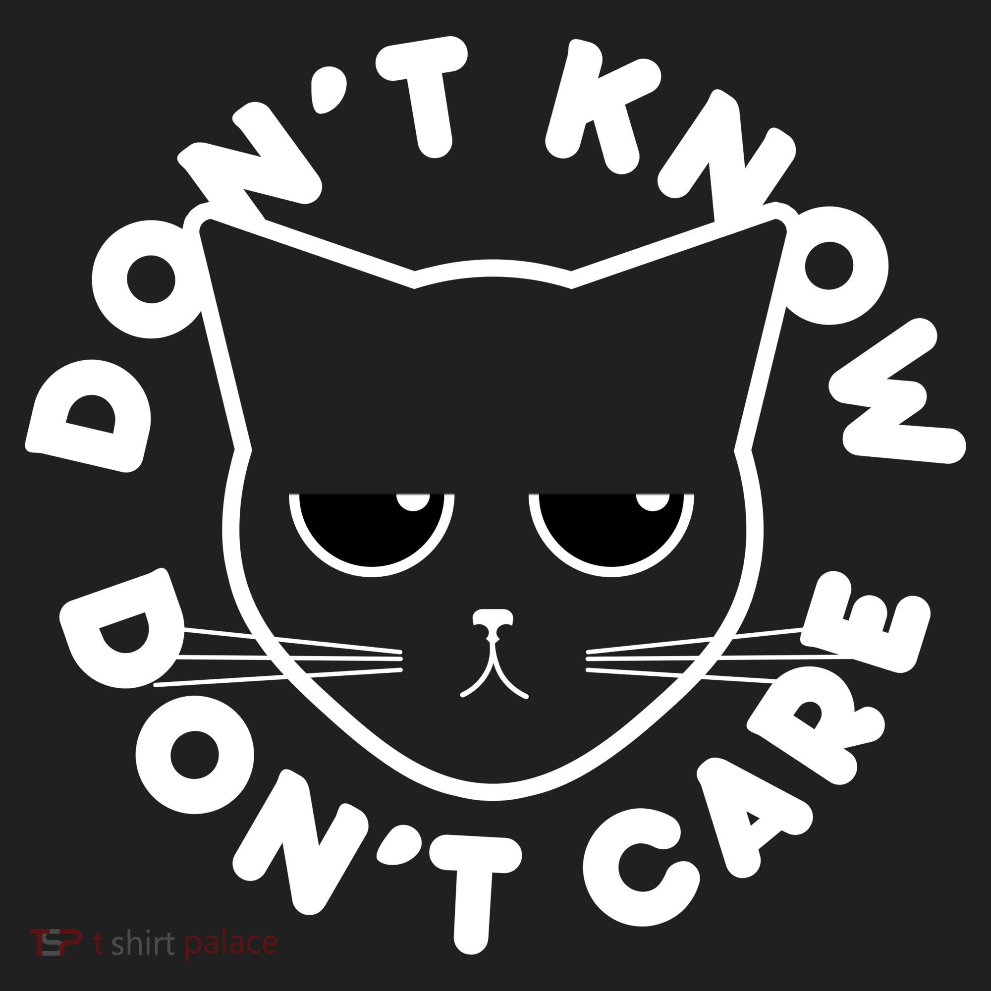 Don't Know Don't Care Funny Cat Golf Towel