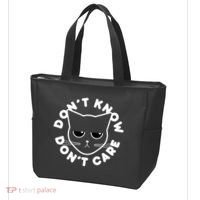 Don't Know Don't Care Funny Cat Tote Bag thumb 3