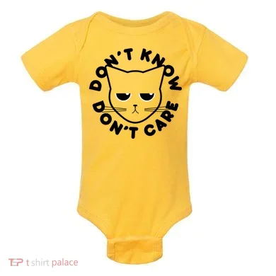 Don't Know Don't Care Funny Cat Baby Bodysuit