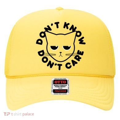 Don't Know Don't Care Funny Cat Hat