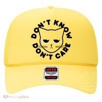 Don't Know Don't Care Funny Cat Hat thumb 0