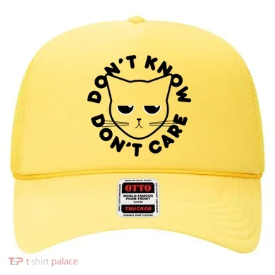 Don't Know Don't Care Funny Cat Hat