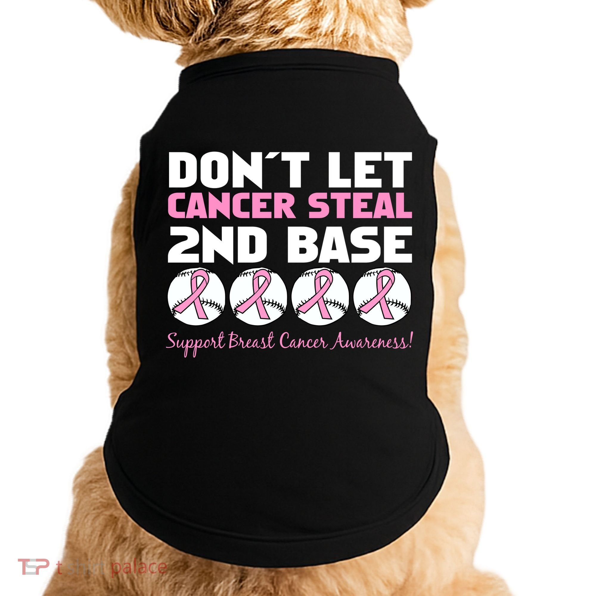Don't Let Breast Cancer Steal Second 2nd Base Doggie Tank