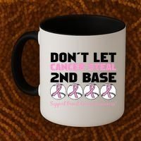 Don't Let Breast Cancer Steal Second 2nd Base Coffee Mug thumb 2