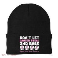 Don't Let Breast Cancer Steal Second 2nd Base Beanie thumb 0