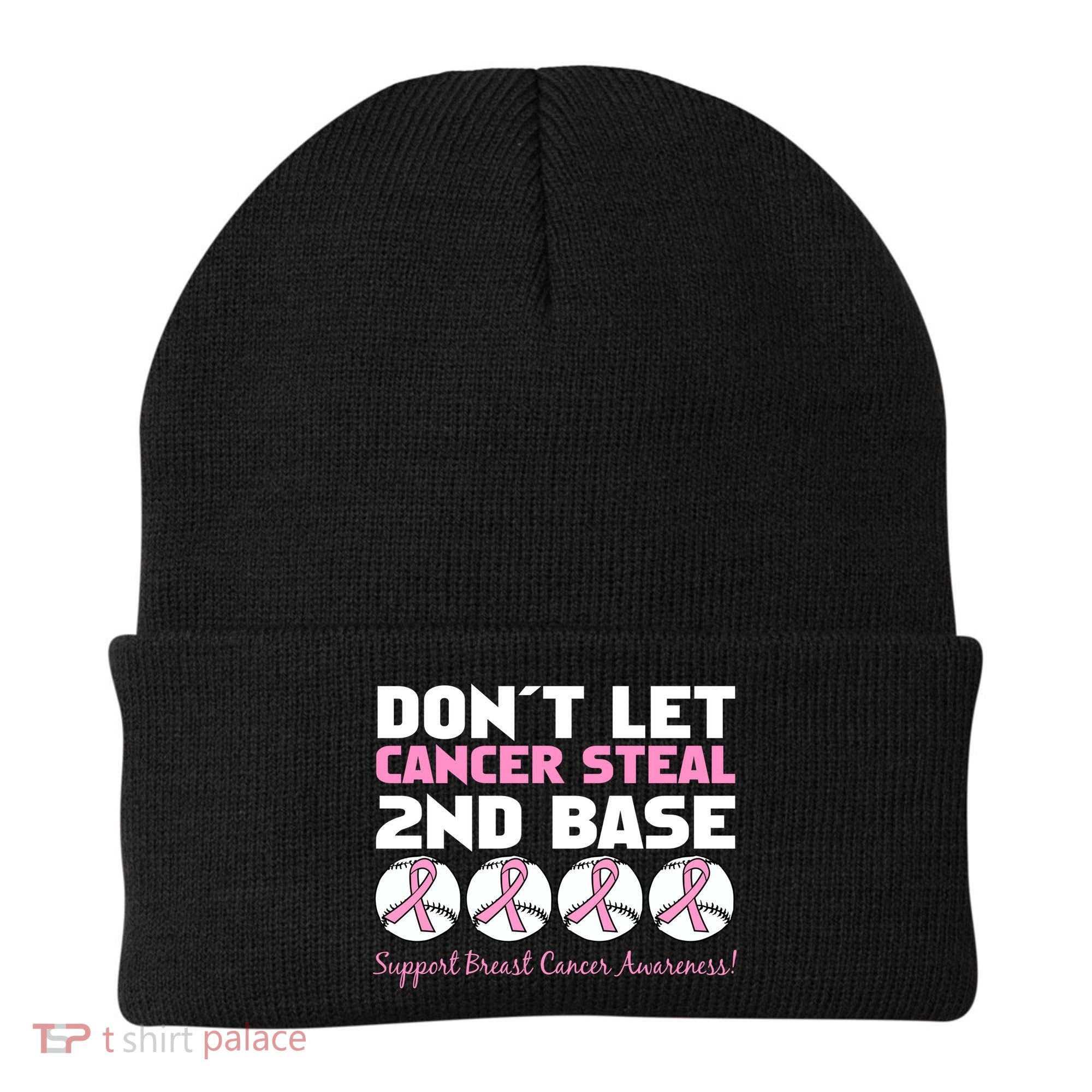 Don't Let Breast Cancer Steal Second 2nd Base Beanie