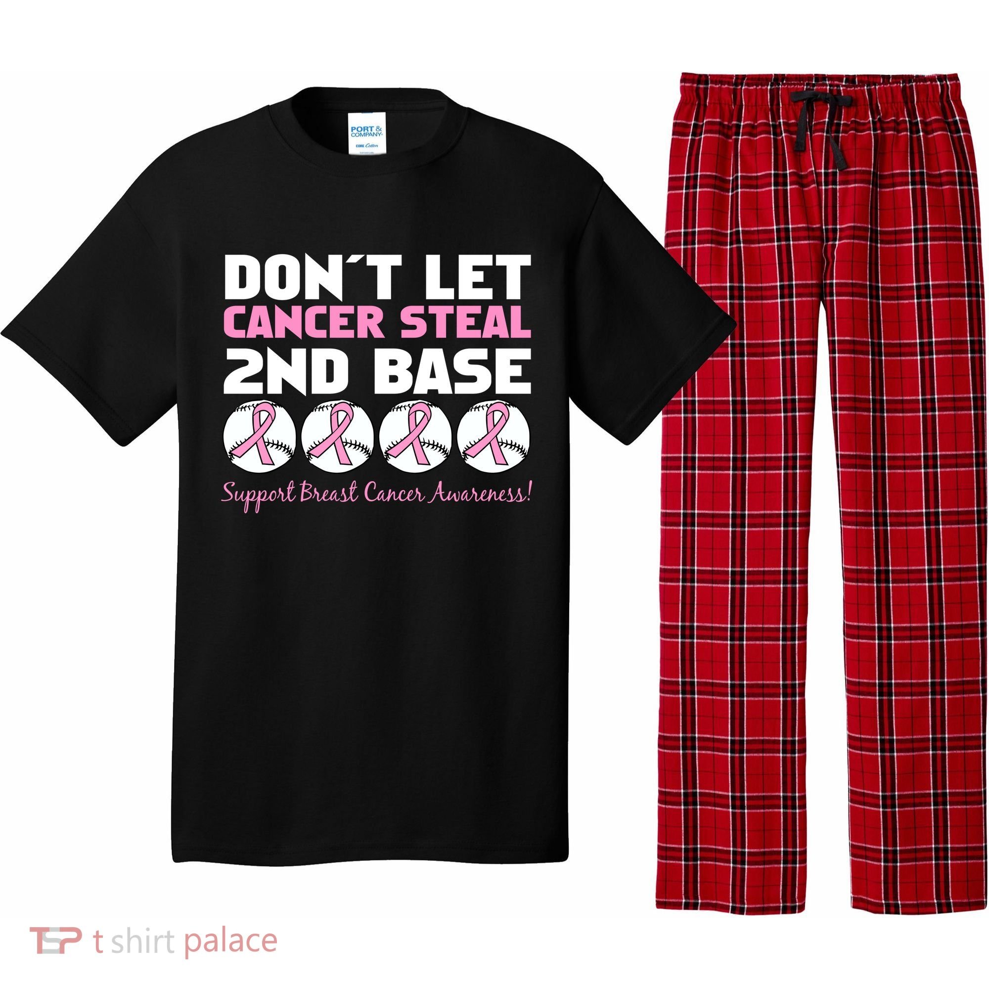 Don't Let Breast Cancer Steal Second 2nd Base Pajama Set