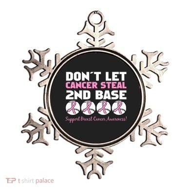 Don't Let Breast Cancer Steal Second 2nd Base Ornament