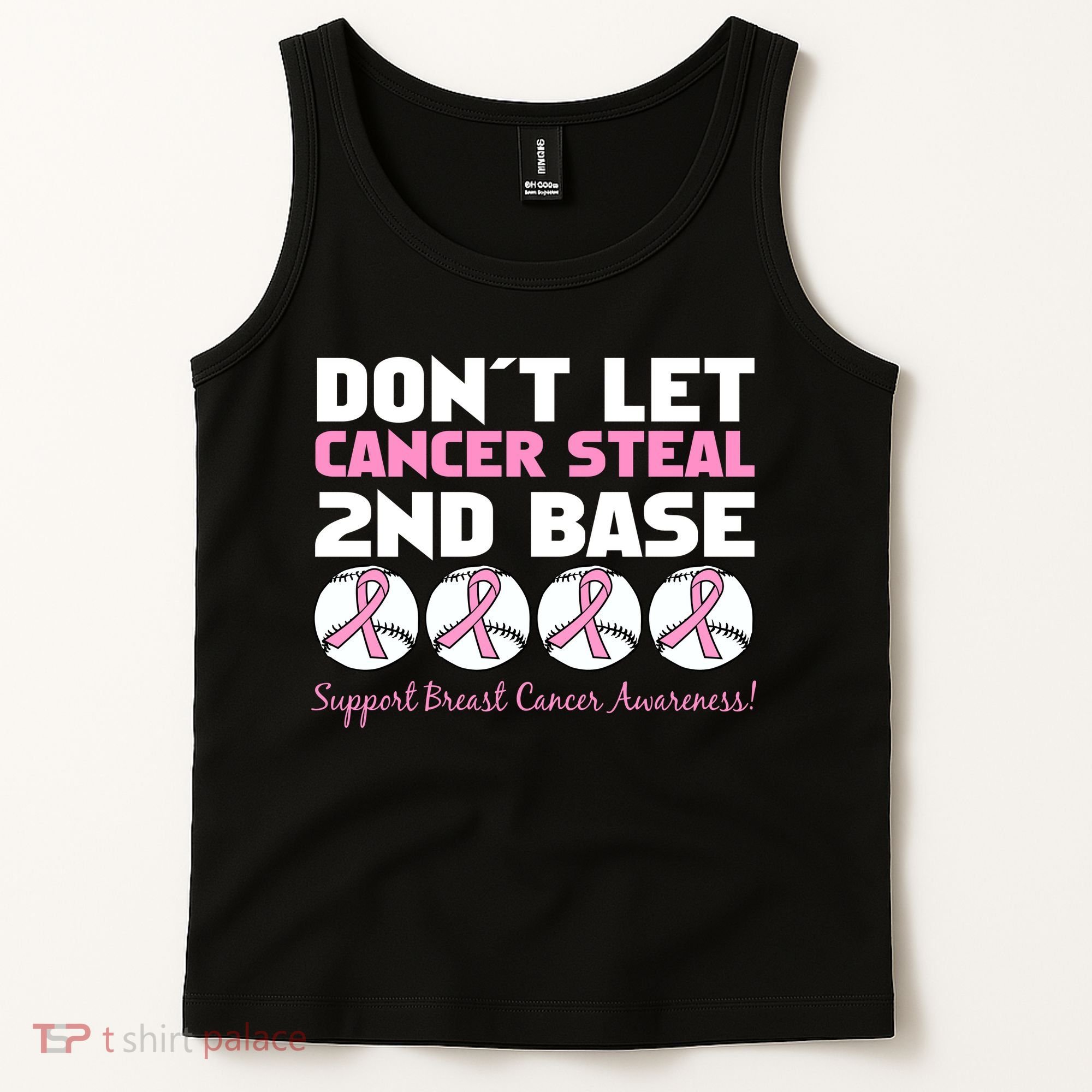 Don't Let Breast Cancer Steal Second 2nd Base Tank Top