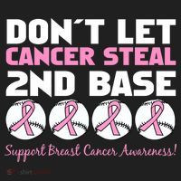 Don't Let Breast Cancer Steal Second 2nd Base Golf Towel thumb 3