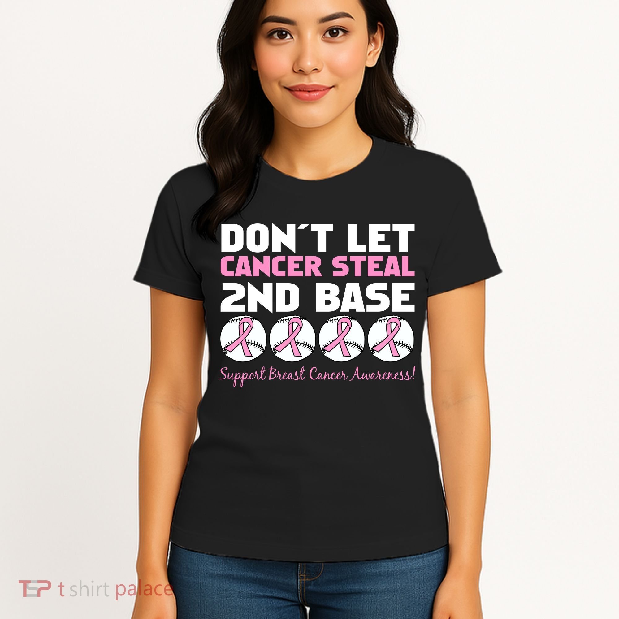 Don't Let Breast Cancer Steal Second 2nd Base Women's T-Shirt