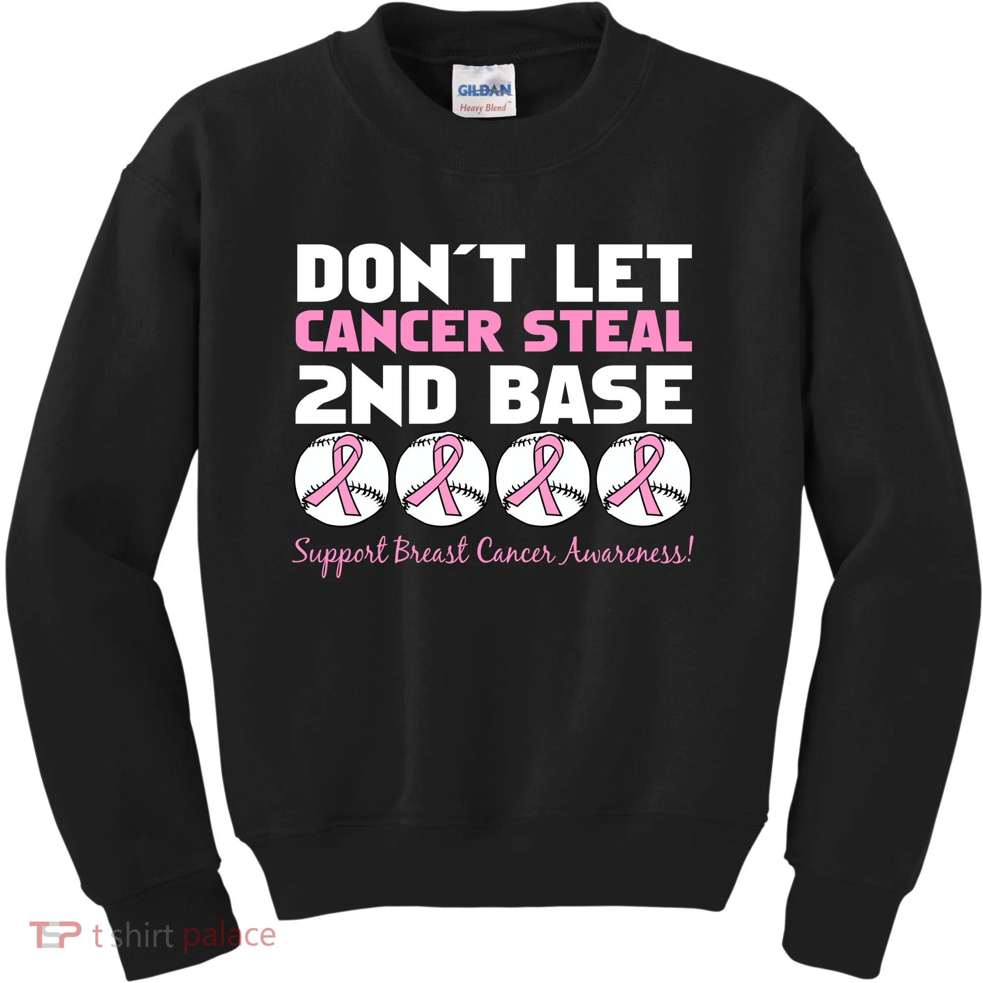 Don't Let Breast Cancer Steal Second 2nd Base Kids Sweatshirt