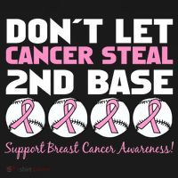 Don't Let Breast Cancer Steal Second 2nd Base Kids Sweatshirt thumb 2