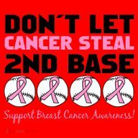 Don't Let Breast Cancer Steal Second 2nd Base Santa Hat thumb 1