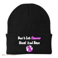 Don't Let Cancer Steal Second Base Beanie thumb 0