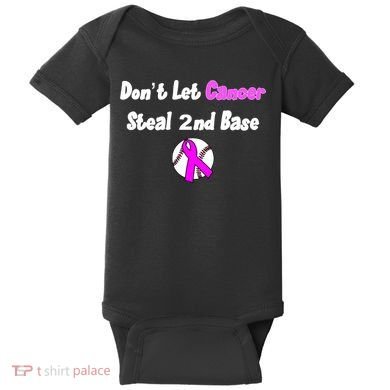 Don't Let Cancer Steal Second Base Baby Bodysuit