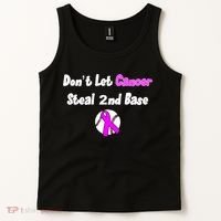 Don't Let Cancer Steal Second Base Tank Top thumb 2