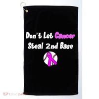 Don't Let Cancer Steal Second Base Golf Towel thumb 0