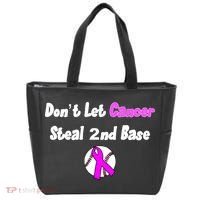 Don't Let Cancer Steal Second Base Tote Bag thumb 0