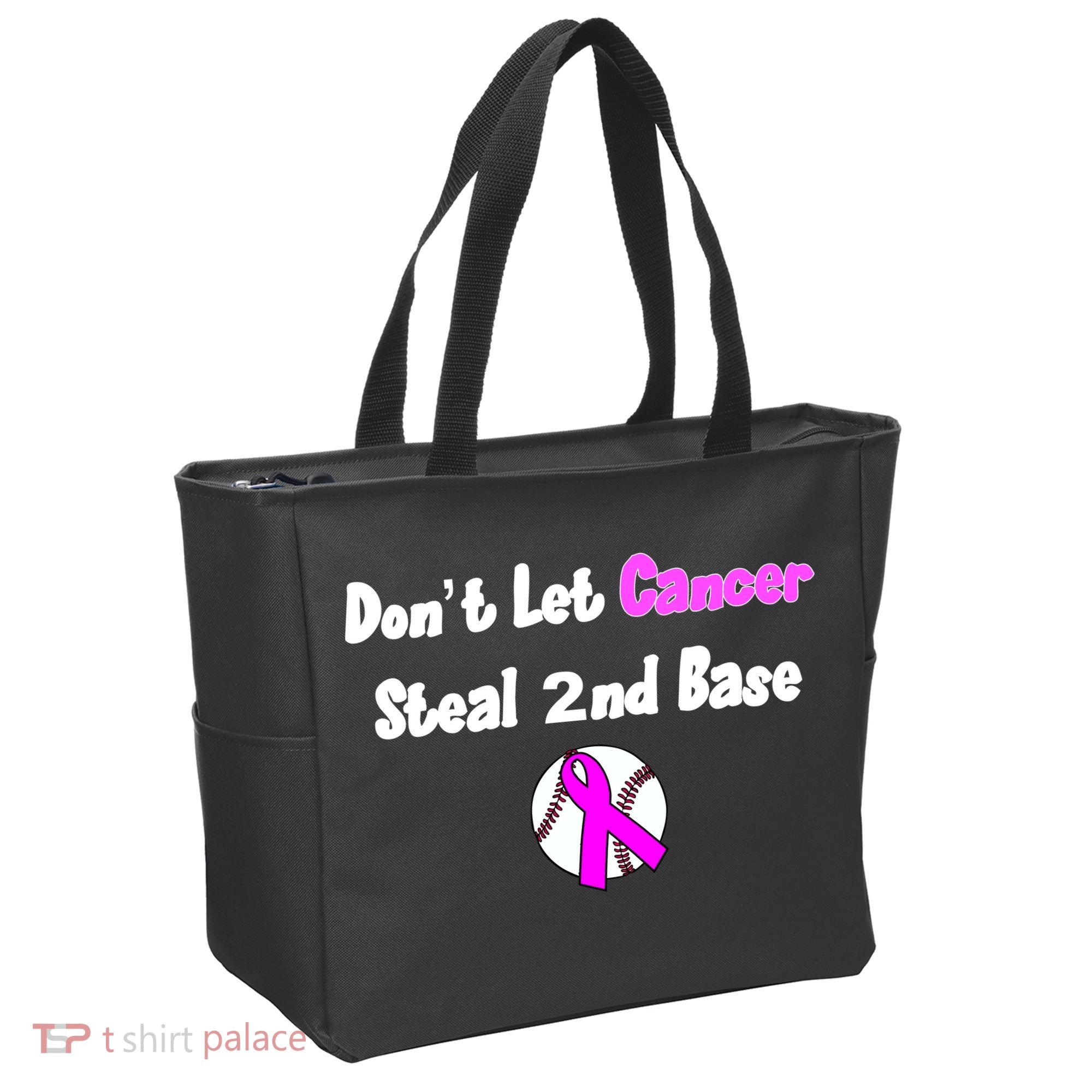 Don't Let Cancer Steal Second Base Tote Bag