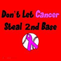 Don't Let Cancer Steal Second Base Santa Hat thumb 1
