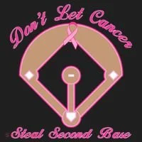 Don't Let Cancer Steal Second Base Diamond Women's Sweatshirt thumb 2