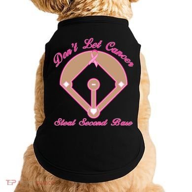 Don't Let Cancer Steal Second Base Diamond Doggie Tank