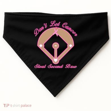Don't Let Cancer Steal Second Base Diamond USA-Made Doggie Bandana