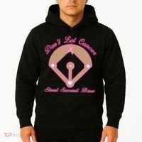 Don't Let Cancer Steal Second Base Diamond Hoodie thumb 2