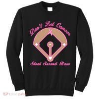 Don't Let Cancer Steal Second Base Diamond Sweatshirt thumb 0