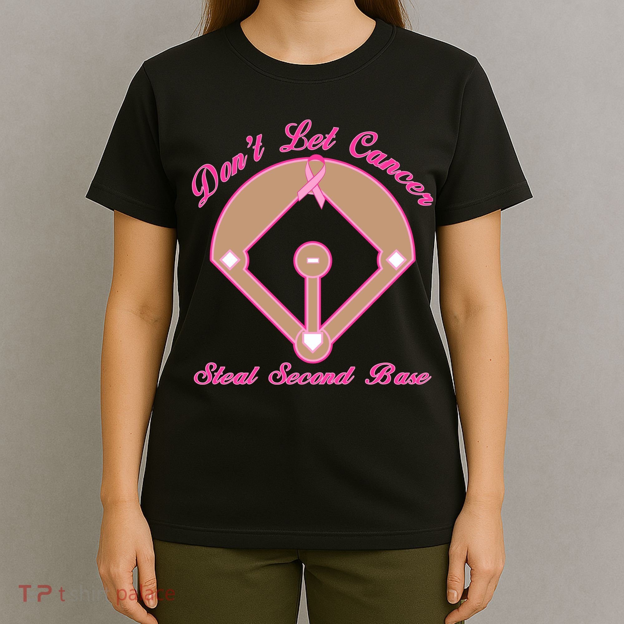 Don't Let Cancer Steal Second Base Diamond T-Shirt