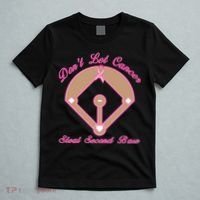 Don't Let Cancer Steal Second Base Diamond T-Shirt thumb 5