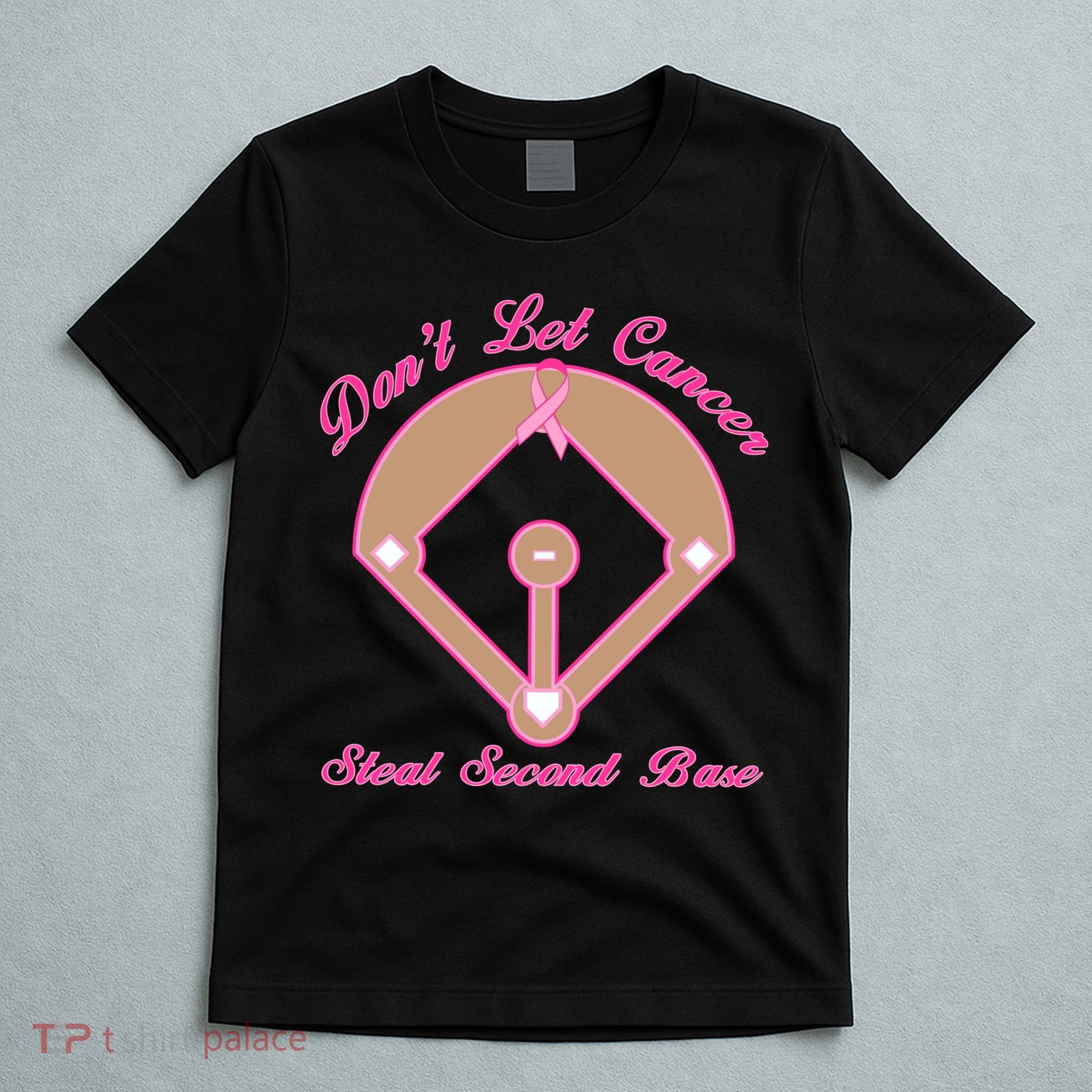 Don't Let Cancer Steal Second Base Diamond T-Shirt