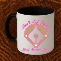 Don't Let Cancer Steal Second Base Diamond Coffee Mug thumb 2