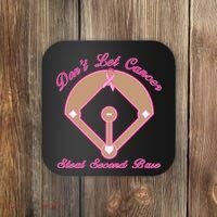 Don't Let Cancer Steal Second Base Diamond Coaster thumb 0