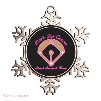 Don't Let Cancer Steal Second Base Diamond Ornament