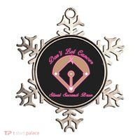 Don't Let Cancer Steal Second Base Diamond Ornament thumb 0
