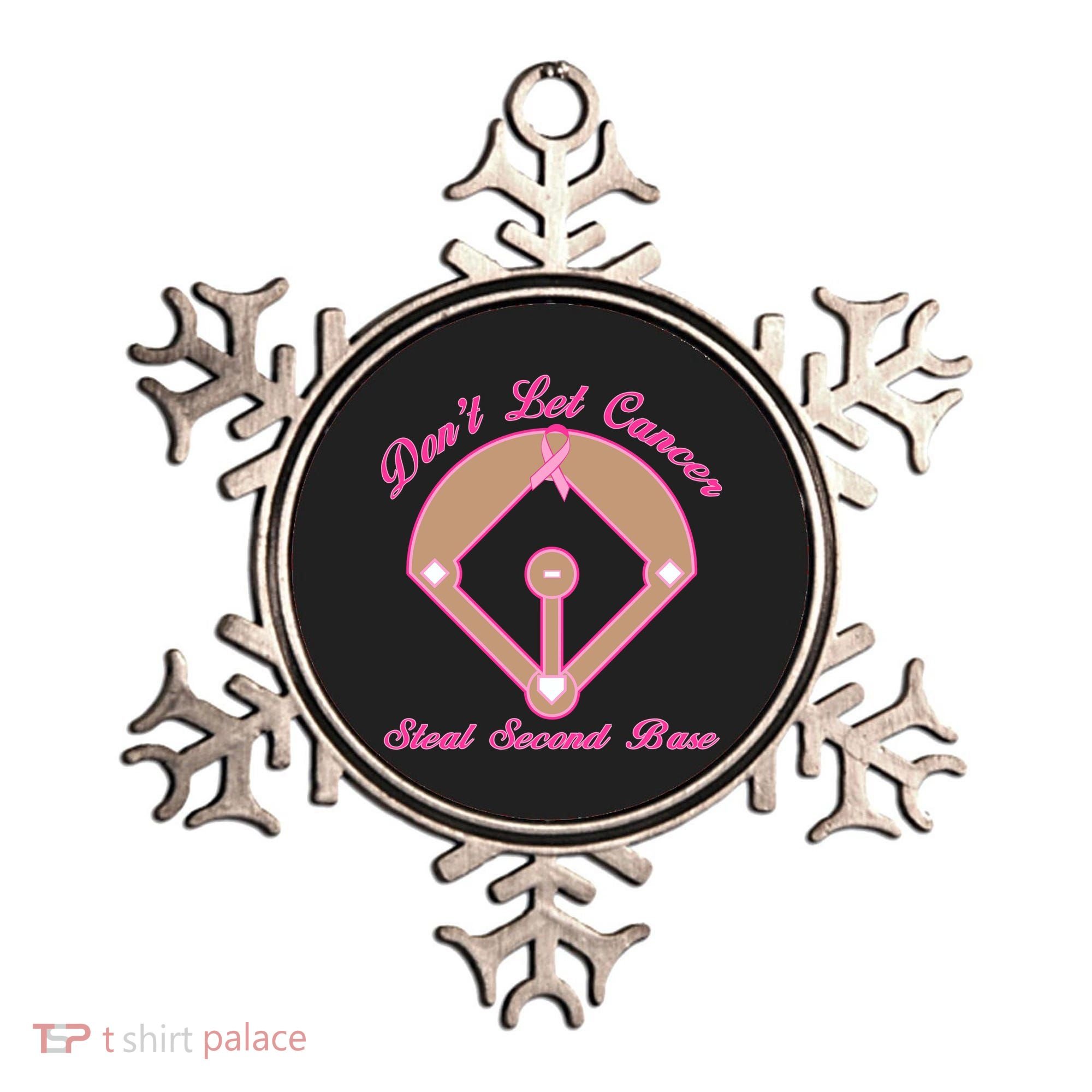 Don't Let Cancer Steal Second Base Diamond Ornament