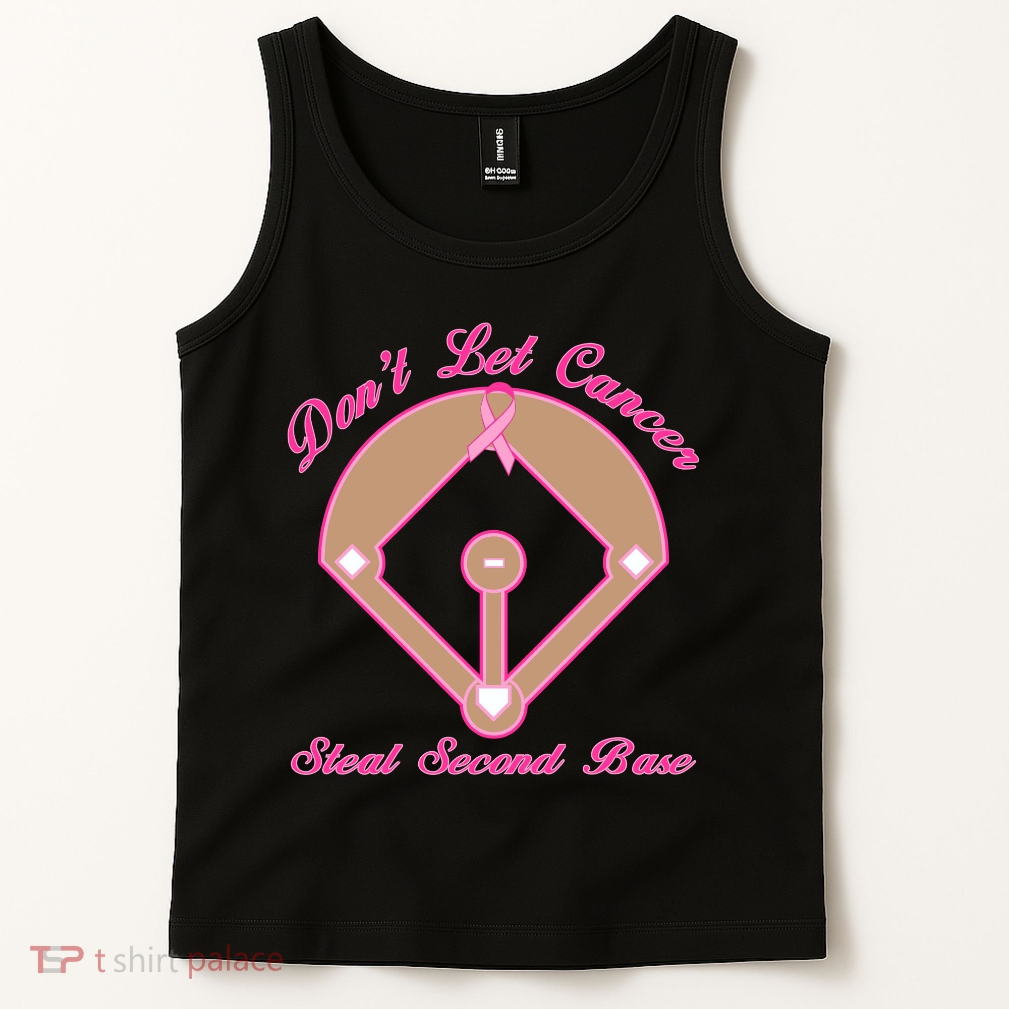 Don't Let Cancer Steal Second Base Diamond Tank Top