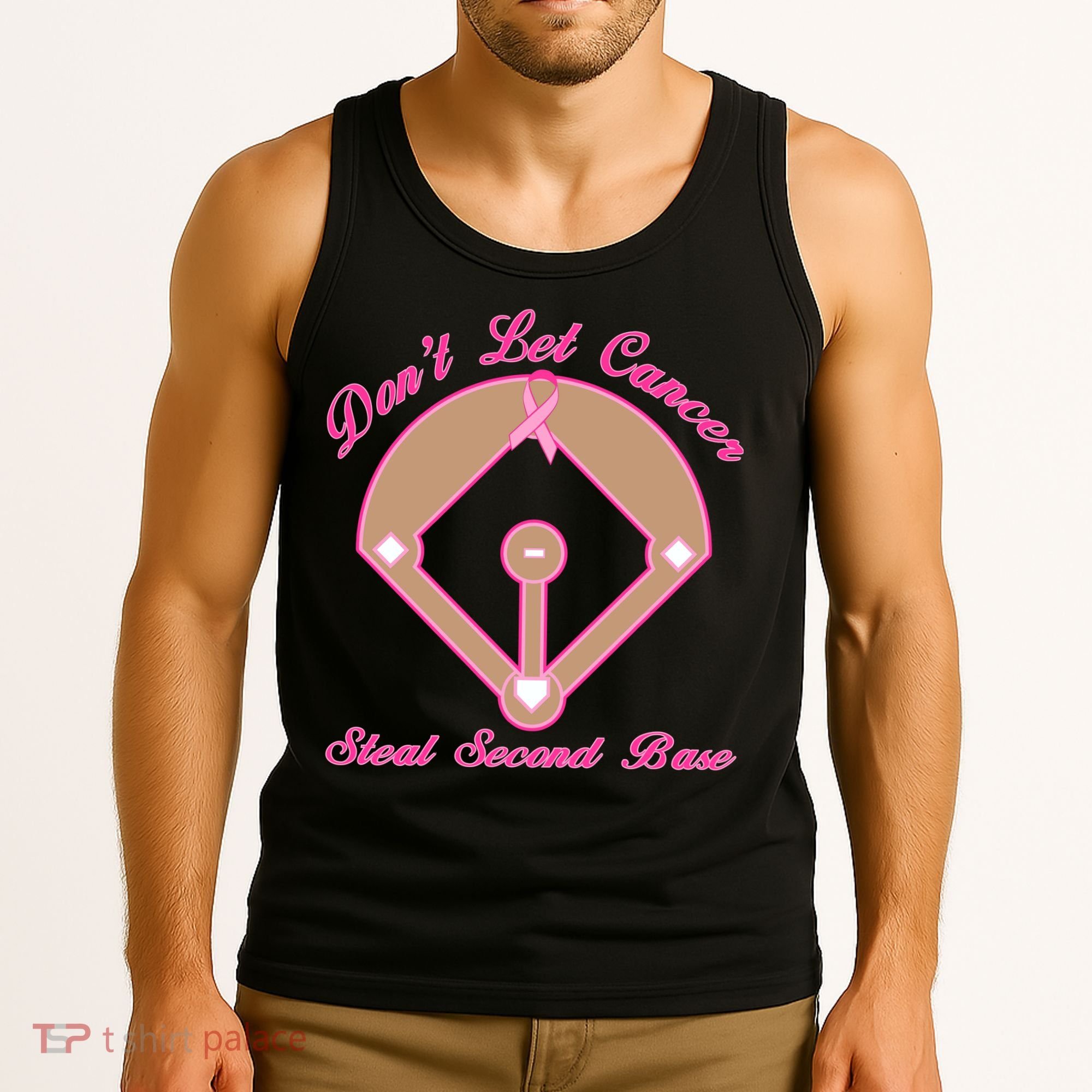 Don't Let Cancer Steal Second Base Diamond Tank Top