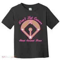 Don't Let Cancer Steal Second Base Diamond Toddler T-Shirt thumb 0