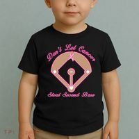 Don't Let Cancer Steal Second Base Diamond Toddler T-Shirt thumb 2