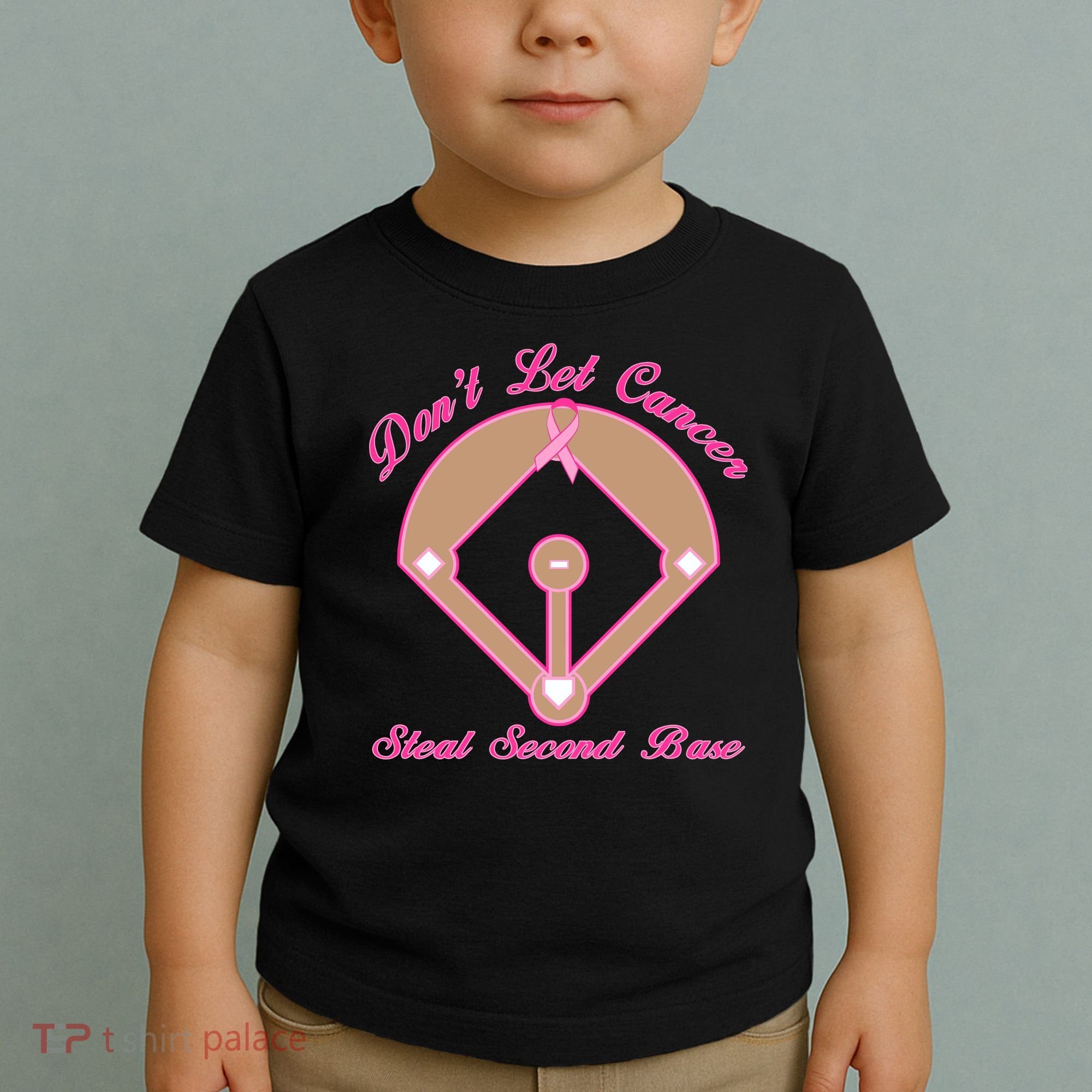 Don't Let Cancer Steal Second Base Diamond Toddler T-Shirt